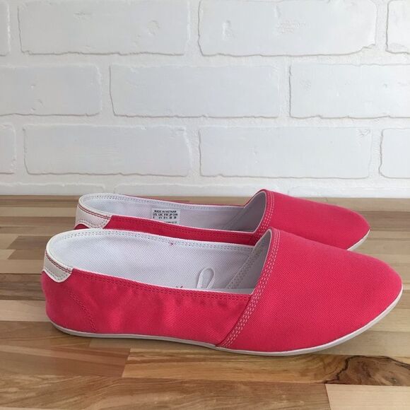 ADIDAS cute little ballerina shoes lightweight round toe white sole red/orange 6 - Picture 4 of 11